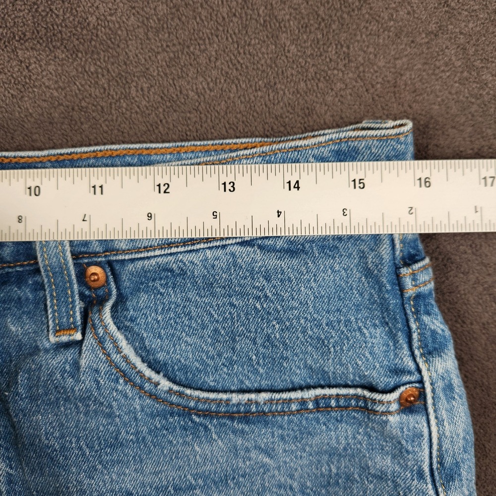Levis 501 Denim Shorts Womens 30 Blue Original High Rise Button Fly Frayed Hem - Picture 7 of 11